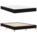 vidaXL Boxrugós ágy matracmal Fekete 140 x 190 cm szövet