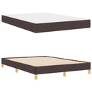 vidaXL Boxrugós ágy matracmal Sötét Barna 140 x 190 cm szövet