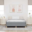 vidaXL Boxrugós ágy matracmal Világosszürke 140 x 200 cm szövet