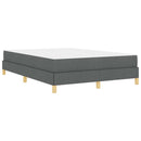 vidaXL Boxrugós ágy matracmal Sötétszürke 140 x 200 cm szövet