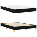 vidaXL Boxrugós ágy matracmal Fekete 140 x 200 cm szövet
