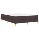 vidaXL Boxrugós ágy matracmal Sötét Barna 140 x 200 cm szövet