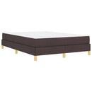 vidaXL Boxrugós ágy matracmal Sötét Barna 140 x 200 cm szövet