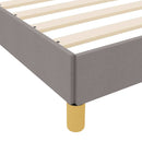 vidaXL Boxrugós ágy matracmal Tópszínű 140 x 200 cm szövet