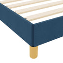 vidaXL Boxrugós ágy matracmal Kék 140 x 200 cm szövet