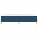 vidaXL Boxrugós ágy Kék és Barna 140 x 200 cm Textil és mérnöki fa