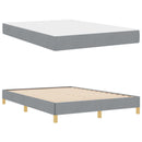 vidaXL Boxrugós ágy matracmal Világosszürke 160 x 200 cm szövet