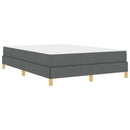 vidaXL Boxrugós ágy matracmal Sötétszürke 160 x 200 cm szövet