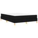 vidaXL Boxrugós ágy matracmal Fekete 160 x 200 cm szövet