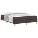 vidaXL Boxrugós ágy matracmal Sötét Barna 160 x 200 cm szövet