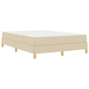 vidaXL Boxrugós ágy matracmal Krém 160 x 200 cm szövet
