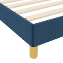 vidaXL Boxrugós ágy matracmal Kék 160 x 200 cm szövet