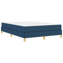 vidaXL Boxrugós ágy matracmal Kék 160 x 200 cm szövet