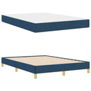 vidaXL Boxrugós ágy matracmal Kék 160 x 200 cm szövet