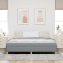 vidaXL Boxrugós ágy matracmal Világosszürke 180 x 200 cm szövet