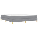 vidaXL Boxrugós ágy matracmal Világosszürke 180 x 200 cm szövet