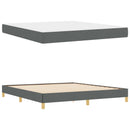 vidaXL Boxrugós ágy matracmal Sötétszürke 180 x 200 cm szövet