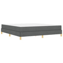 vidaXL Boxrugós ágy matracmal Sötétszürke 180 x 200 cm szövet