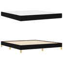 vidaXL Boxrugós ágy matracmal Fekete 180 x 200 cm szövet