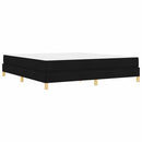 vidaXL Boxrugós ágy matracmal Fekete 180 x 200 cm szövet