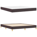 vidaXL Boxrugós ágy matracmal Sötét Barna 180 x 200 cm szövet