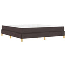 vidaXL Boxrugós ágy matracmal Sötét Barna 180 x 200 cm szövet
