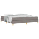 vidaXL Boxrugós ágy matracmal Tópszínű 180 x 200 cm szövet