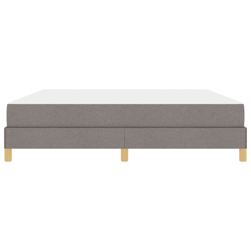 vidaXL Boxrugós ágy Taupe és Barna 180 x 200 cm Textil és mérnöki fa