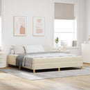 vidaXL Boxrugós ágy matracmal Krém 180 x 200 cm szövet