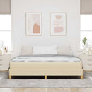vidaXL Boxrugós ágy matracmal Krém 180 x 200 cm szövet