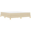 vidaXL Boxrugós ágy matracmal Krém 180 x 200 cm szövet