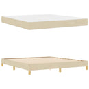 vidaXL Boxrugós ágy matracmal Krém 180 x 200 cm szövet
