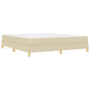 vidaXL Boxrugós ágy matracmal Krém 180 x 200 cm szövet
