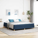 vidaXL Boxrugós ágy matracmal Kék 180 x 200 cm szövet