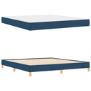 vidaXL Boxrugós ágy matracmal Kék 180 x 200 cm szövet