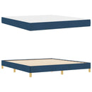 vidaXL Boxrugós ágy matracmal Kék 180 x 200 cm szövet