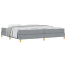 vidaXL Boxrugós ágy matracmal Világosszürke 200 x 200 cm szövet