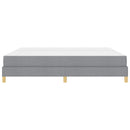 vidaXL Boxrugós ágy matracmal Világosszürke 200 x 200 cm szövet