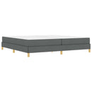 vidaXL Boxrugós ágy matracmal Sötétszürke 200 x 200 cm szövet