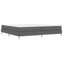 vidaXL Boxrugós ágy matracmal Sötétszürke 200 x 200 cm szövet