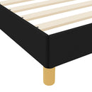 vidaXL Boxrugós ágy matracmal Fekete 200 x 200 cm szövet