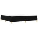 vidaXL Boxrugós ágy matracmal Fekete 200 x 200 cm szövet