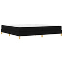 vidaXL Boxrugós ágy matracmal Fekete 200 x 200 cm szövet
