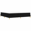 vidaXL Boxrugós ágy matracmal Fekete 200 x 200 cm szövet