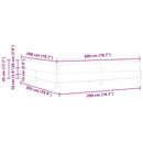 vidaXL Boxrugós ágy matracmal Fekete 200 x 200 cm szövet