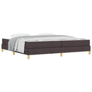 vidaXL Boxrugós ágy matracmal Sötét Barna 200 x 200 cm szövet