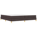 vidaXL Boxrugós ágy matracmal Sötét Barna 200 x 200 cm szövet