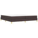 vidaXL Boxrugós ágy matracmal Sötét Barna 200 x 200 cm szövet