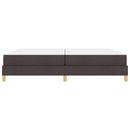 vidaXL Boxrugós ágy matracmal Sötét Barna 200 x 200 cm szövet