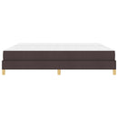 vidaXL Boxrugós ágy matracmal Sötét Barna 200 x 200 cm szövet
